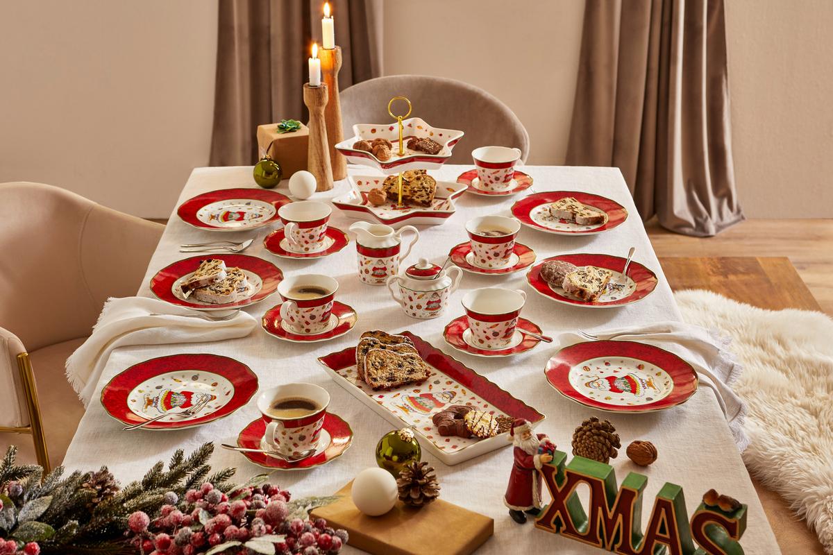 SERWIS KAWOWY CHRISTMAS DREAM - różnokolorowy, Basics, ceramika - X-Mas
