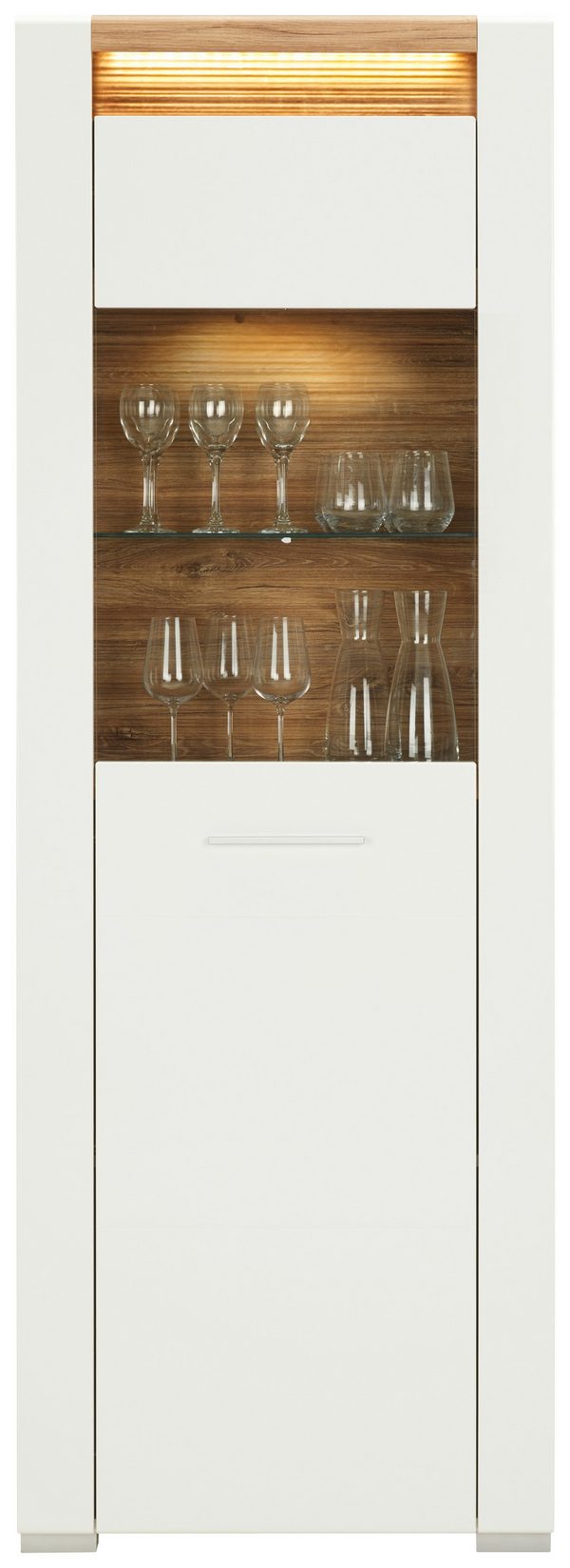 Vitrine in Weiß Eichenfarbe online bestellen