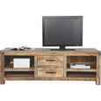 Lowboard in Braun - Naturfarben, LIFESTYLE, Holz (150/50/55cm) - ZANDIARA