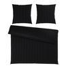 Bettwäsche Xenia Streif XXL Schwarz ca. 200x200cm - Schwarz, MODERN, Textil (200/200cm) - Premium Living