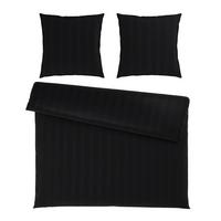 Bettwäsche Xenia Streif XXL Schwarz ca. 200x200cm - Schwarz, MODERN, Textil (200/200cm) - Premium Living