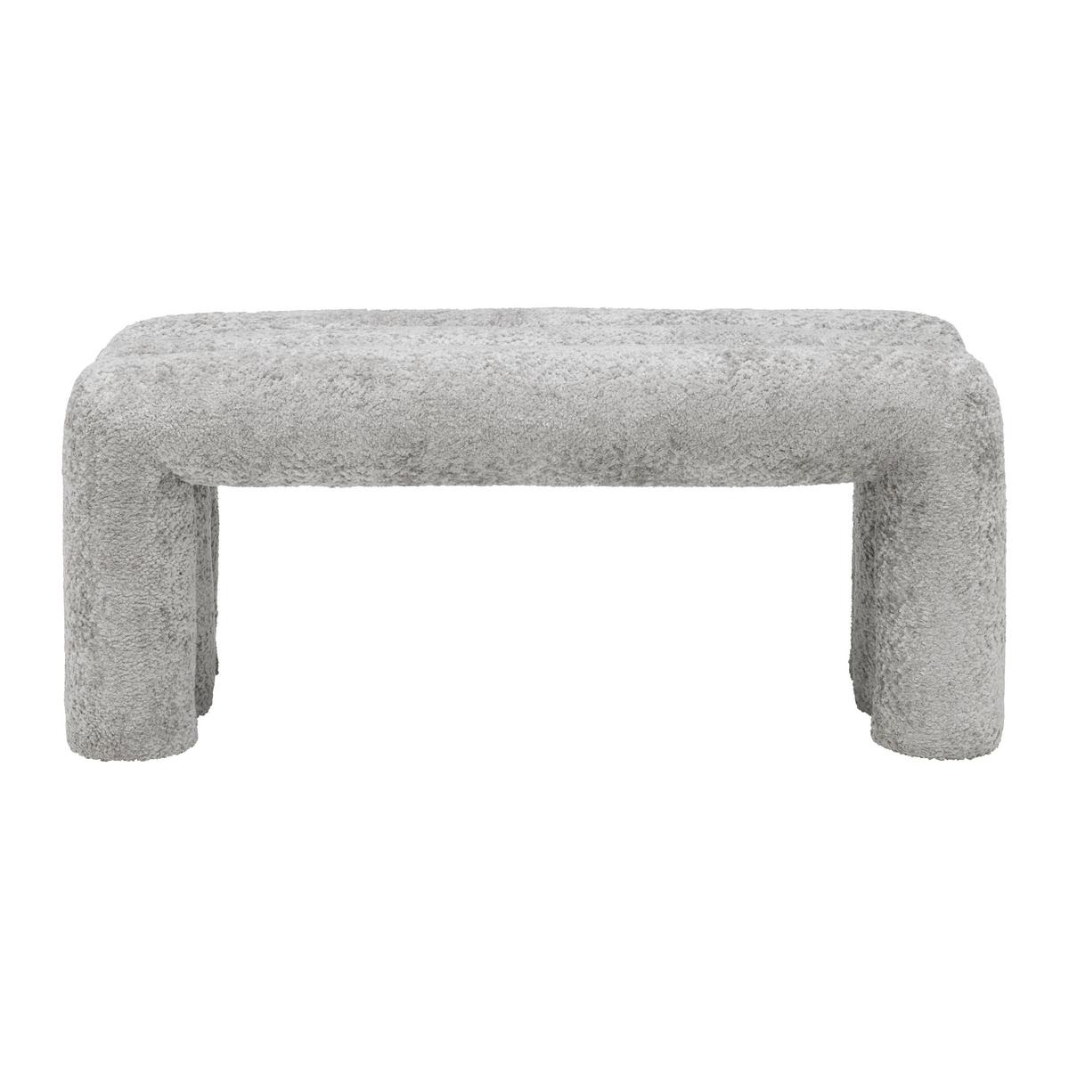 Sitzbank Nala Grau - Grau, MODERN, Holzwerkstoff/Textil (100/43/42cm) - Premium Living
