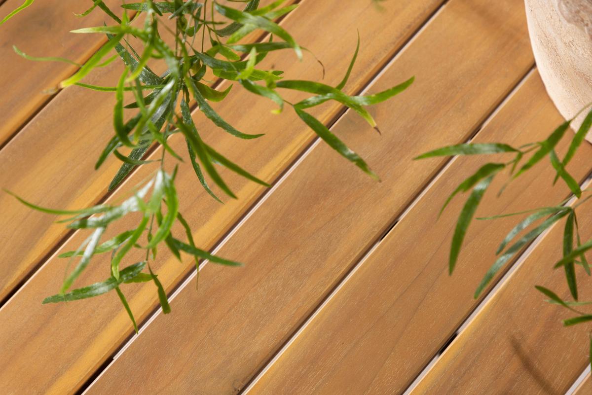 Gartentisch Holmbeck ca. 200x90x75cm Schwarz/Akazie - Schwarz, KONVENTIONELL, Holz/Metall (200/90/75cm) - Gardenson
