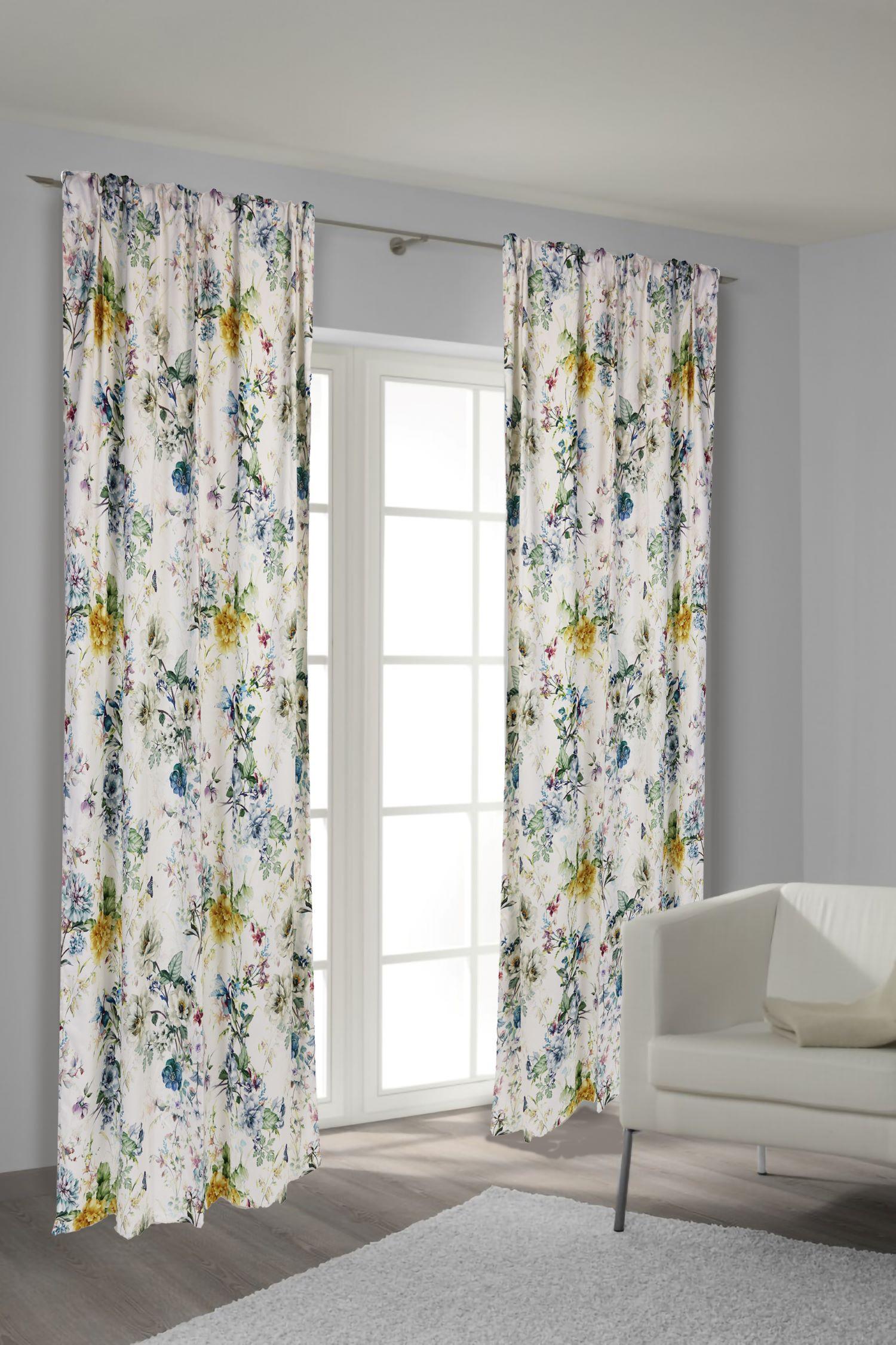 Draperie gata confecționată Rose - alb, textil (140/240cm)