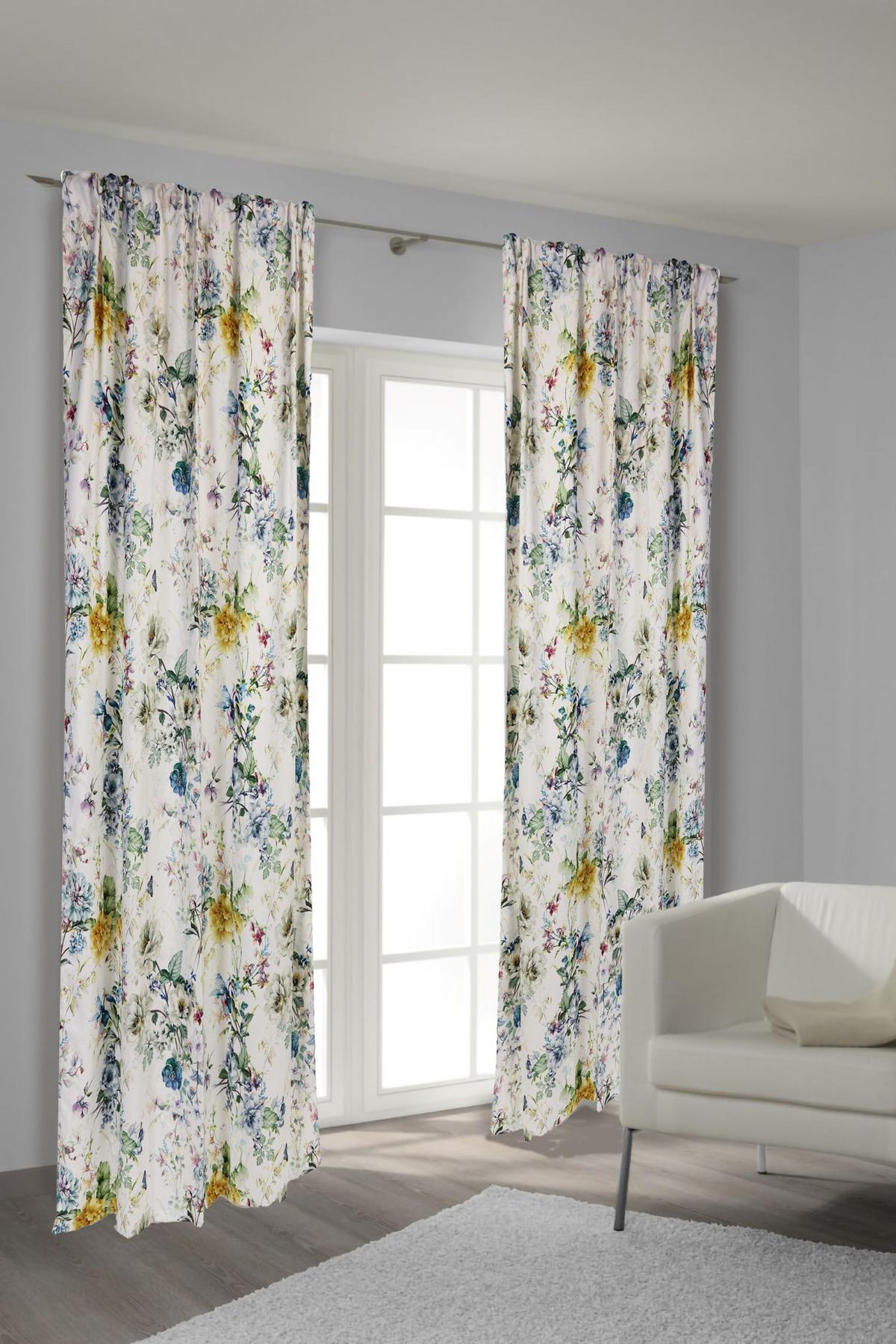 Draperie gata confecționată Rose - alb, textil (140/240cm)