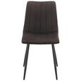 Stuhl Grau/Schwarz - Anthrazit/Grau, LIFESTYLE, Textil/Metall (44,5/88,5/54cm) - Modern Living