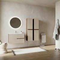 Bază pentru lavoar Eva - stejar sălbatic/crem, Modern, material pe bază de lemn (80/51/46cm)