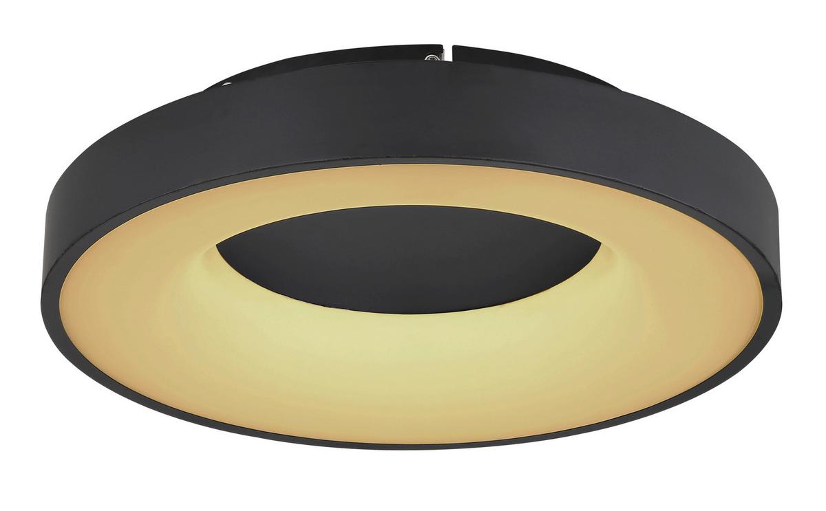 Stropna Led-svetilka Jolli, S Sijalko - črna/opal, Design, kovina/umetna masa (40/10cm) - Globo