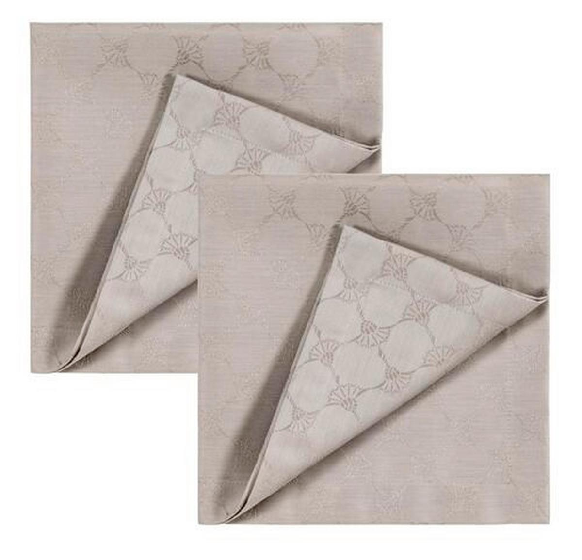 SERWETKA MATERIAŁOWA J! CORNFLOWER ALLOVER 2ER SET - kolor piaskowy, Basics, tkanina (50/50cm) - Joop!