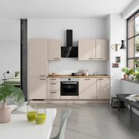 Küchenleerblock Easytouch High o. Geräte Sandfarben - Sandfarben/Eichefarben, MODERN, Holzwerkstoff/Metall (270cm) - Nobilia