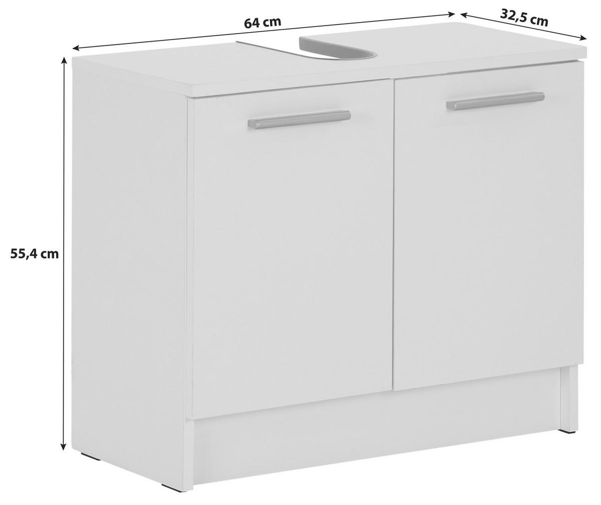 Bază pentru lavoar Verona - alb, Konventionell, material pe bază de lemn (64/55,4/32,5cm)