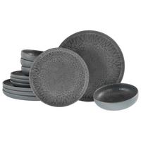 Jedilni Servis Uno Volcano Dark, 12-Delni - antracit, Trend, keramika - Creatable