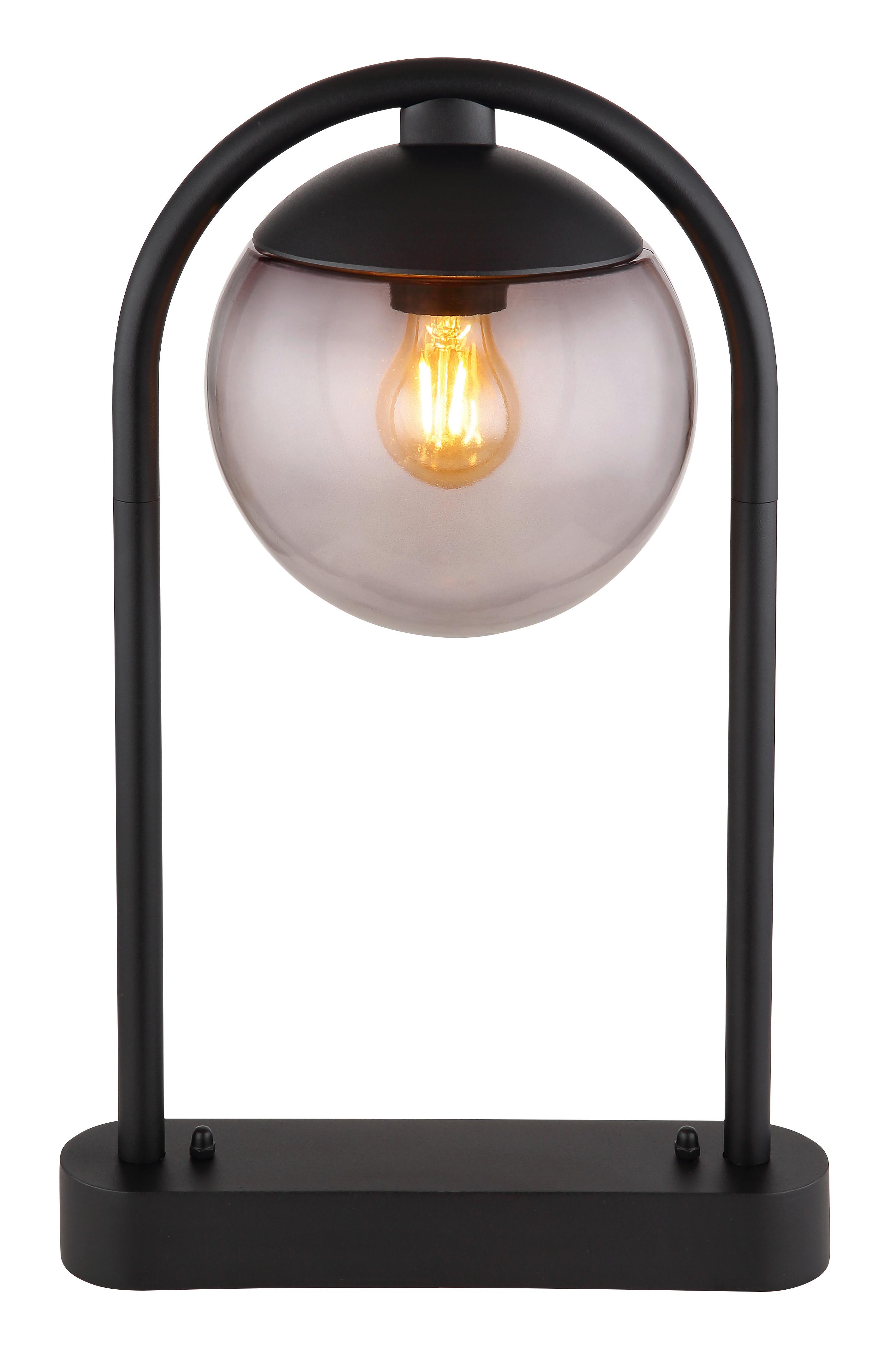 Außenleuchte Michael Schwarz matt max. 28 Watt - Schwarz, Basics, Glas/Metall (32/50cm) - Globo