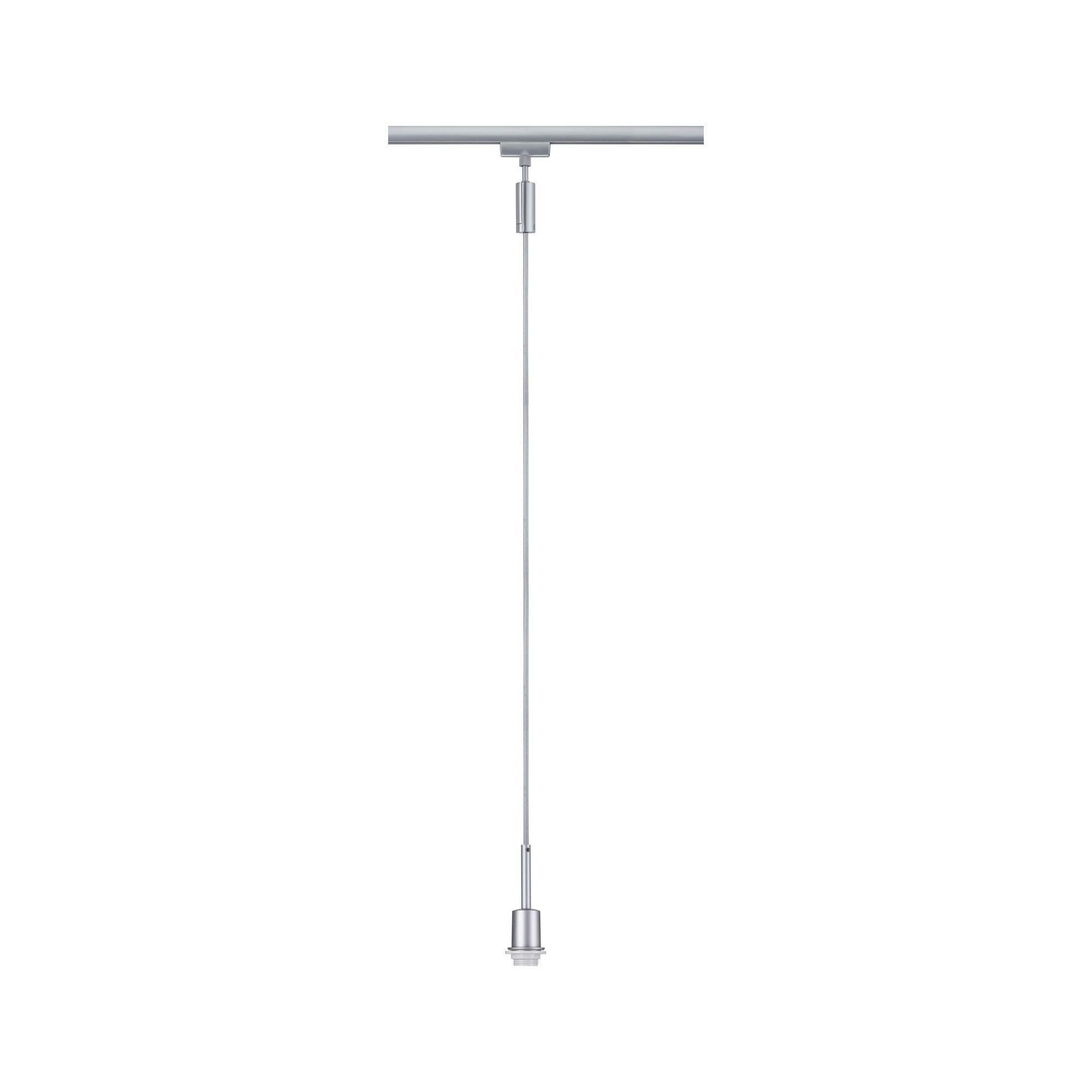 Schienensystem-Hängeleuchte Basic-Pendant max. 20 Watt - Chromfarben, Basics, Kunststoff/Metall (4,4/135cm) - Paulmann