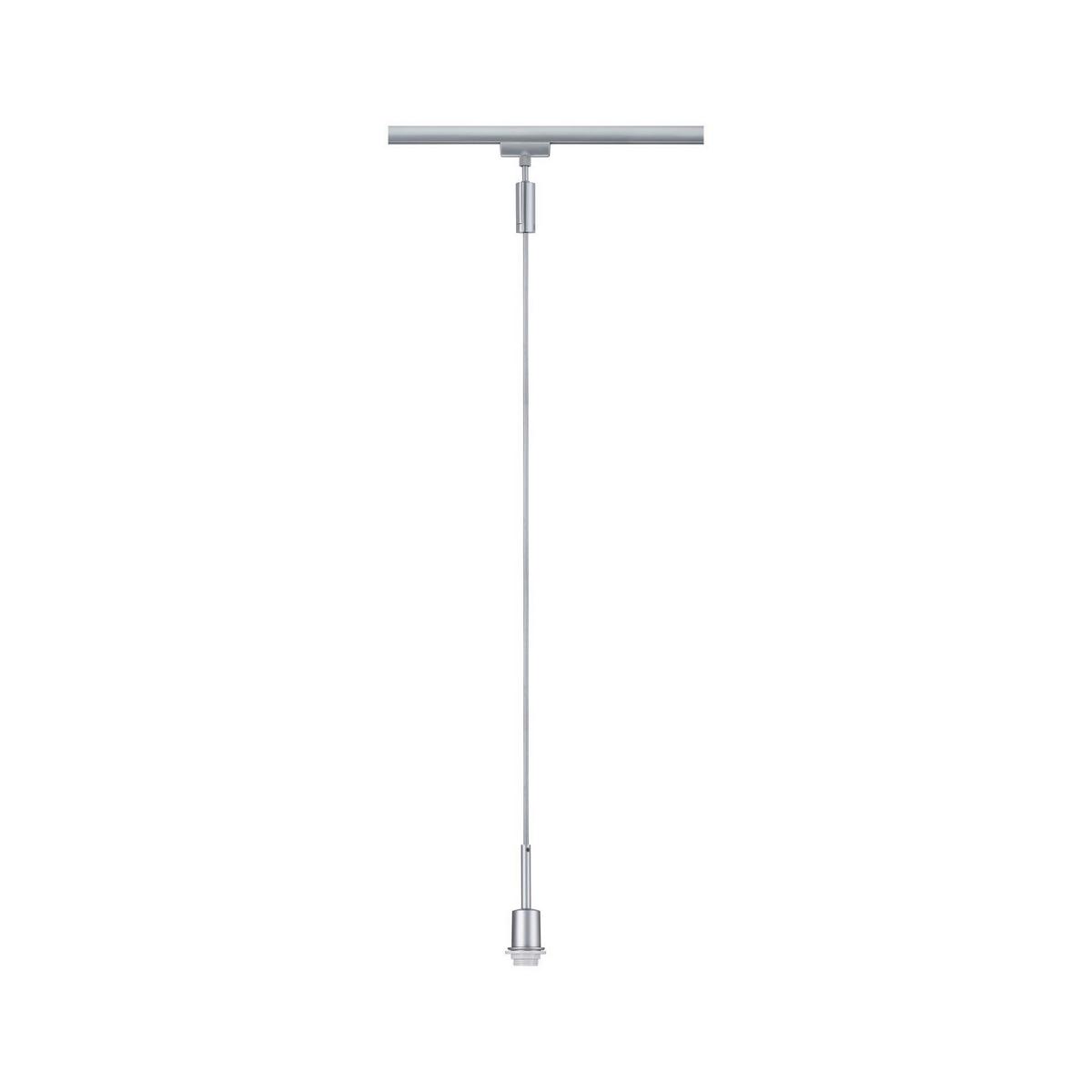 Schienensystem-Hängeleuchte Basic-Pendant max. 20 Watt - Chromfarben, Basics, Kunststoff/Metall (4,4/135cm) - Paulmann