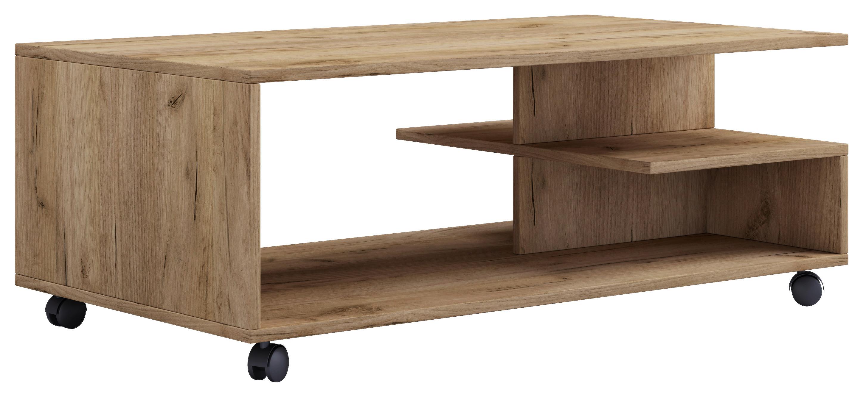 COUCHTISCH STANGO XL - Honigeiche, Design, Holzwerkstoff/Kunststoff (100/50/40cm) - MID.YOU