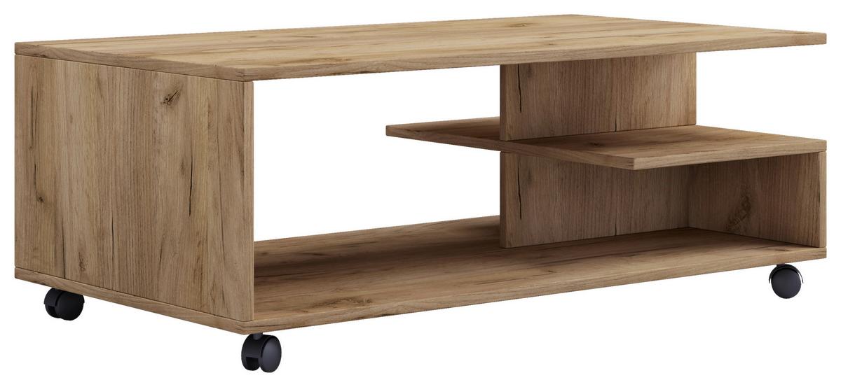 COUCHTISCH STANGO XL - Honigeiche, Design, Holzwerkstoff/Kunststoff (100/50/40cm) - MID.YOU