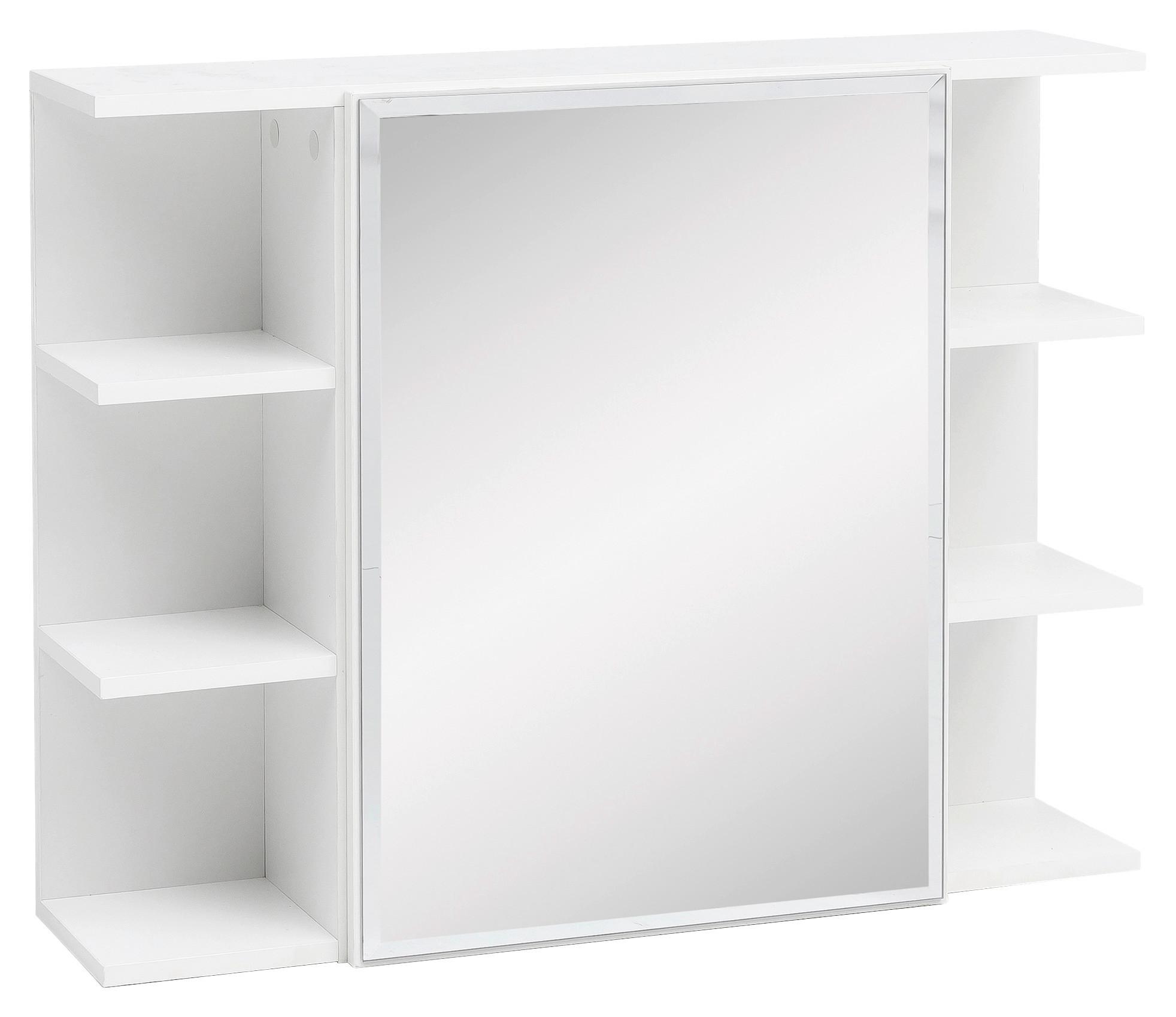 Omara Z Ogledalom Spiegelschrank - bela, Konvencionalno, steklo/leseni material (80/64,5/20cm) - MID.YOU