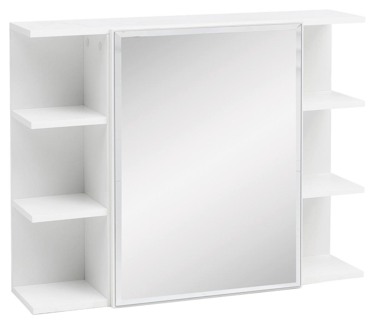 Omara Z Ogledalom Spiegelschrank - bela, Konvencionalno, steklo/leseni material (80/64,5/20cm) - MID.YOU