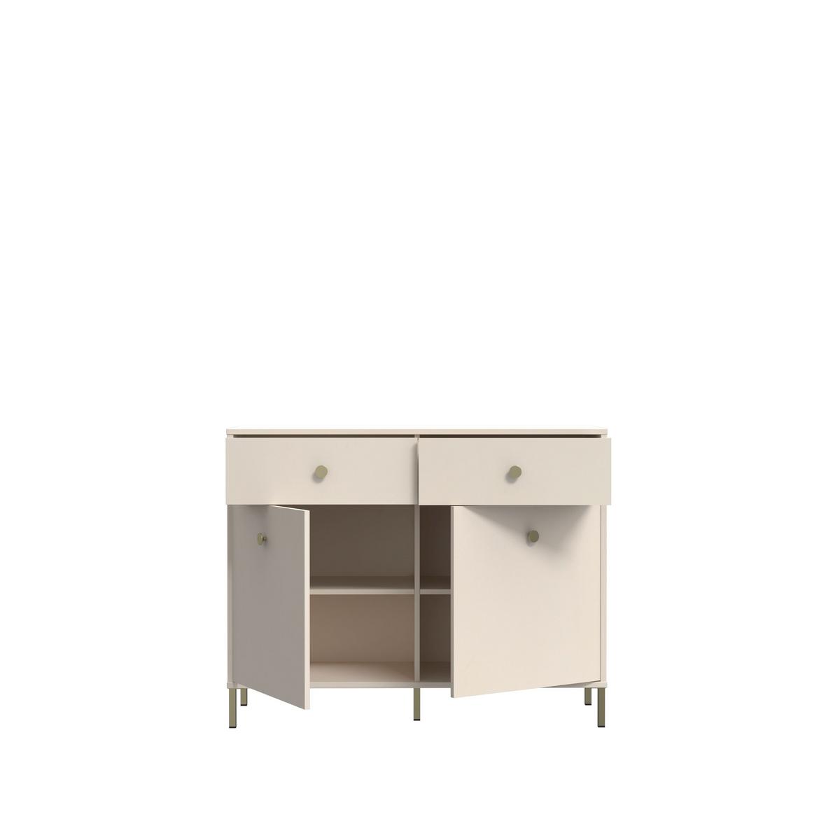 Komoda Salvatrice - boje pijeska/zlatne boje, Moderno, drvni materijal/metal (113,7/89,6/41,5cm) - Modern Living