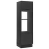 Geräteumbauschrank TURIN BM60, schwarz - Schwarz, MODERN, Holzwerkstoff/Metall (60/211/57cm)