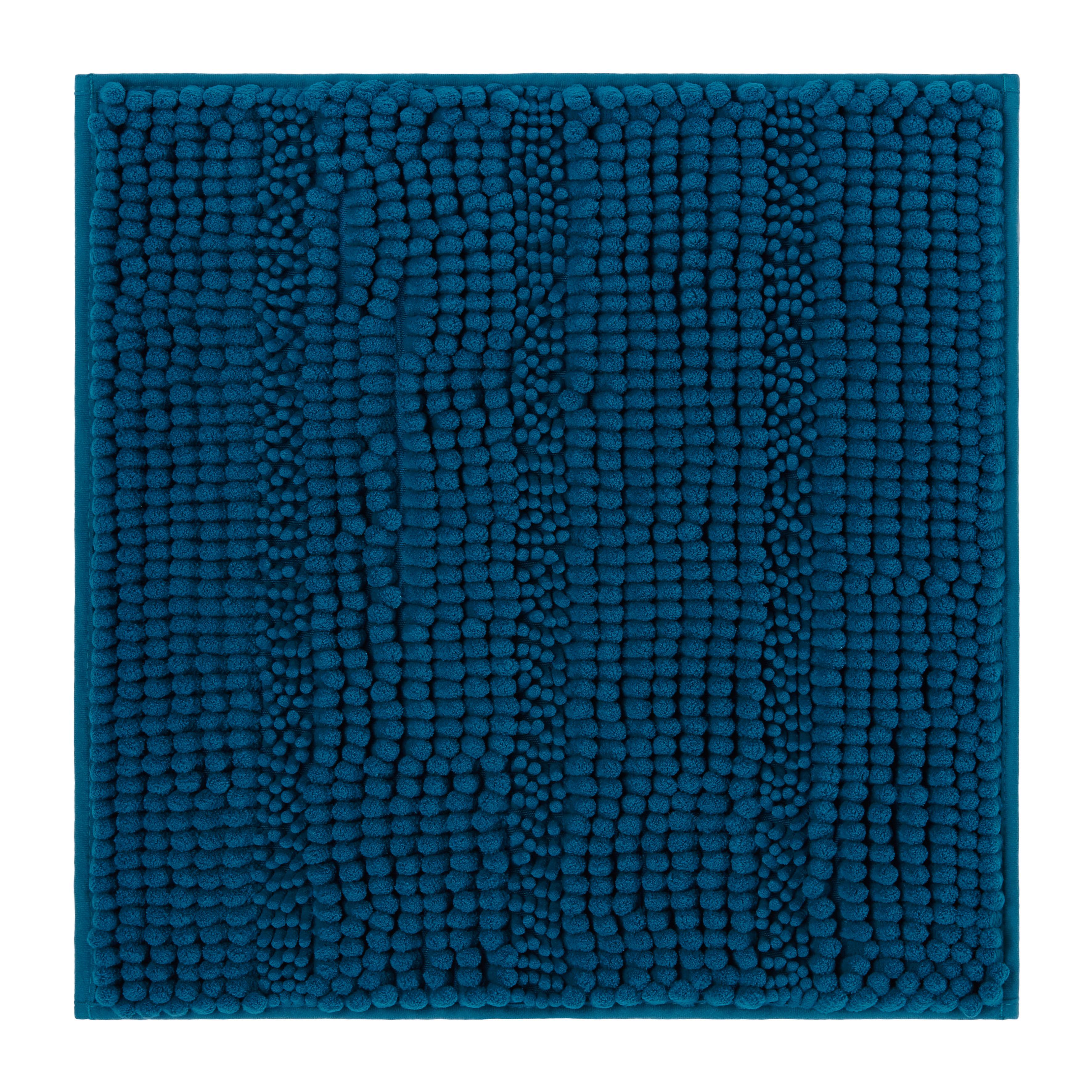 Fürdőszobaszőnyeg Uwe 50/50cm - Olajkék, Textil (50/50cm) - Modern Living