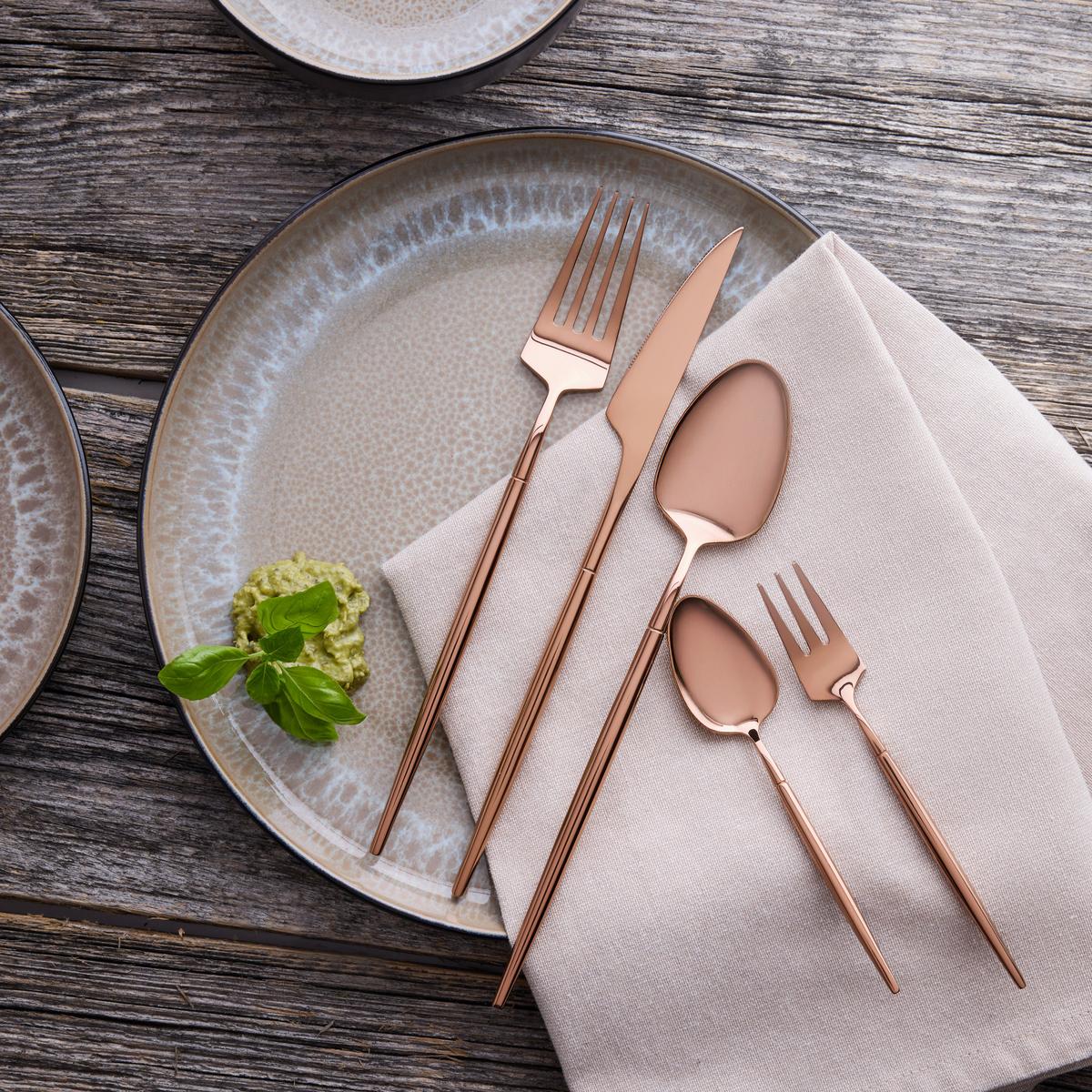 Evőeszközkészlet Elegance - rézszínű, Konventionell, fém - Mömax