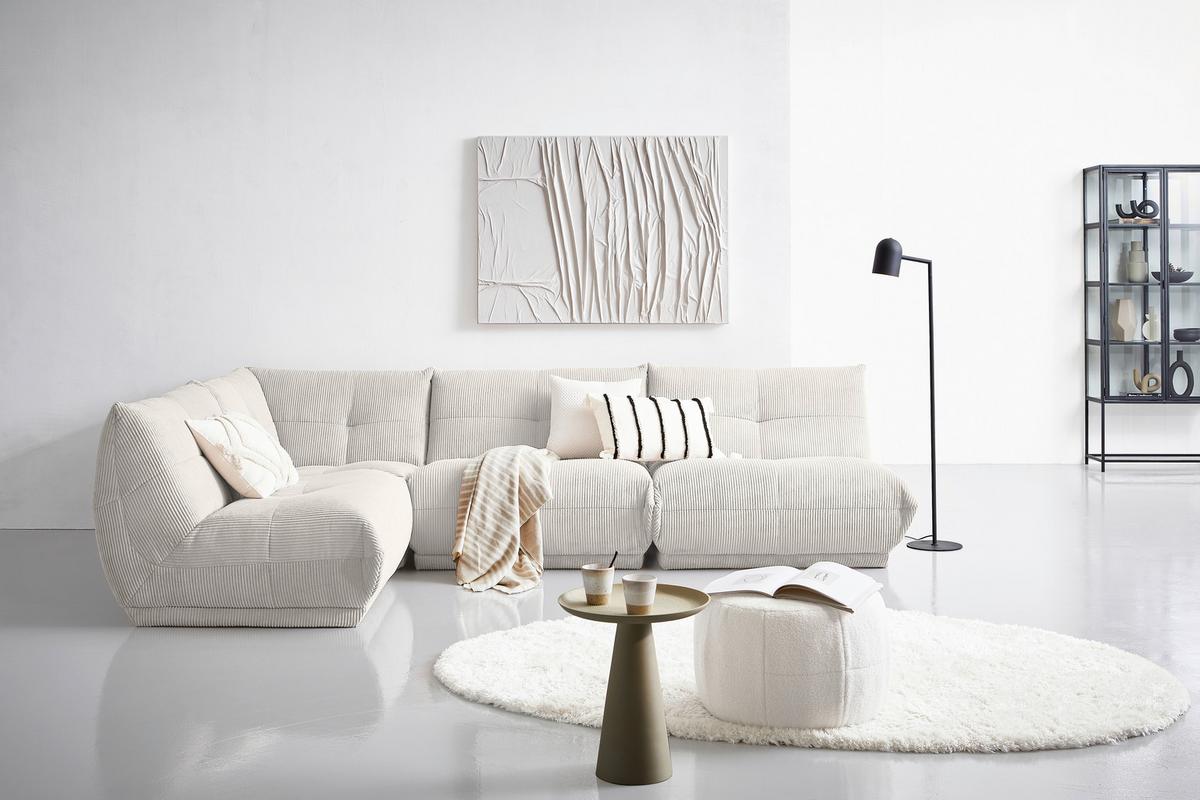 Modul Sofaelement Giselle Weiß - Weiß, Trend, Textil (105/80/112cm) - Livetastic