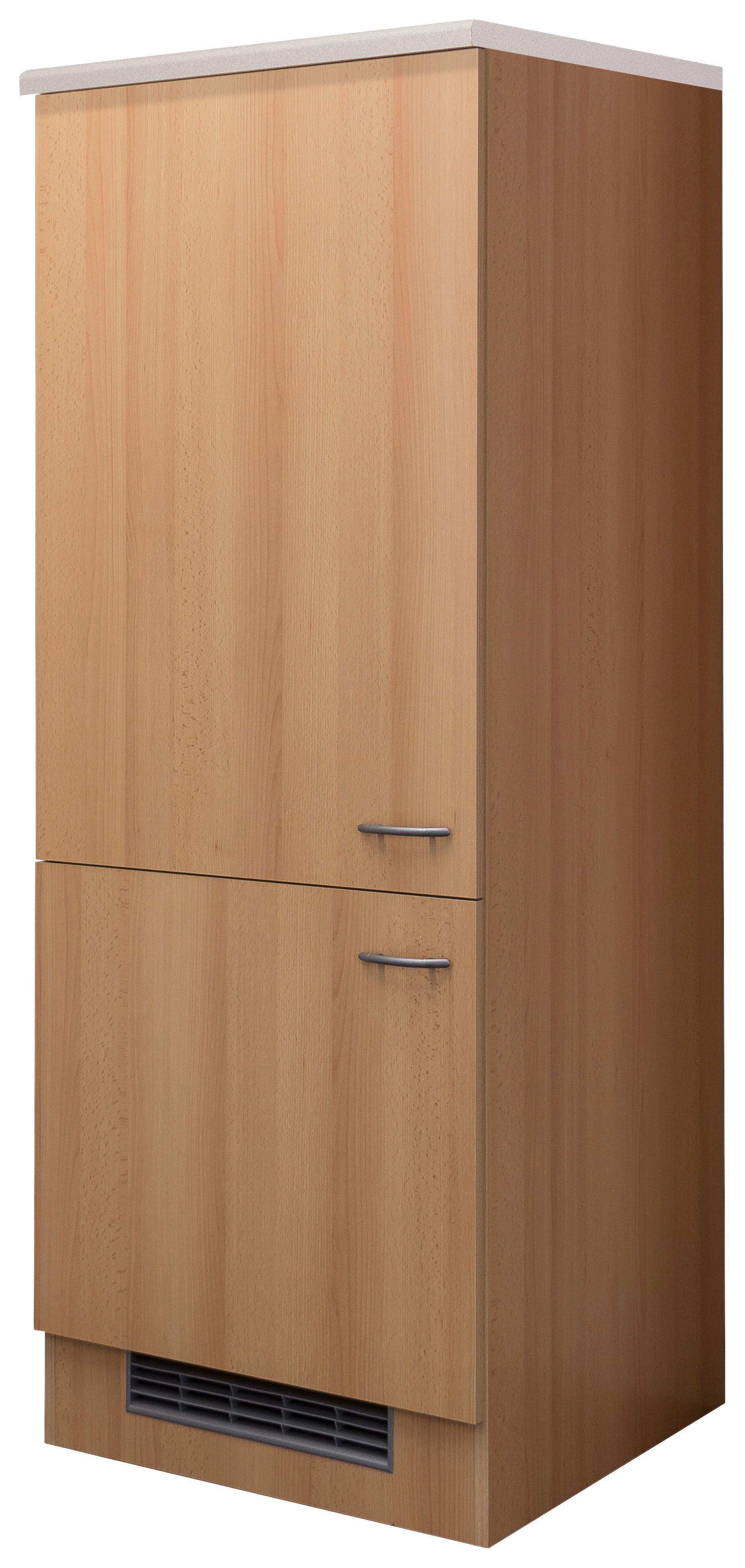 Geräteumbauschrank Nano ca. 60x160x60 cm Buchefarben - Edelstahlfarben/Beige, KONVENTIONELL, Holzwerkstoff/Kunststoff (60/160,6/60cm) - FlexWell