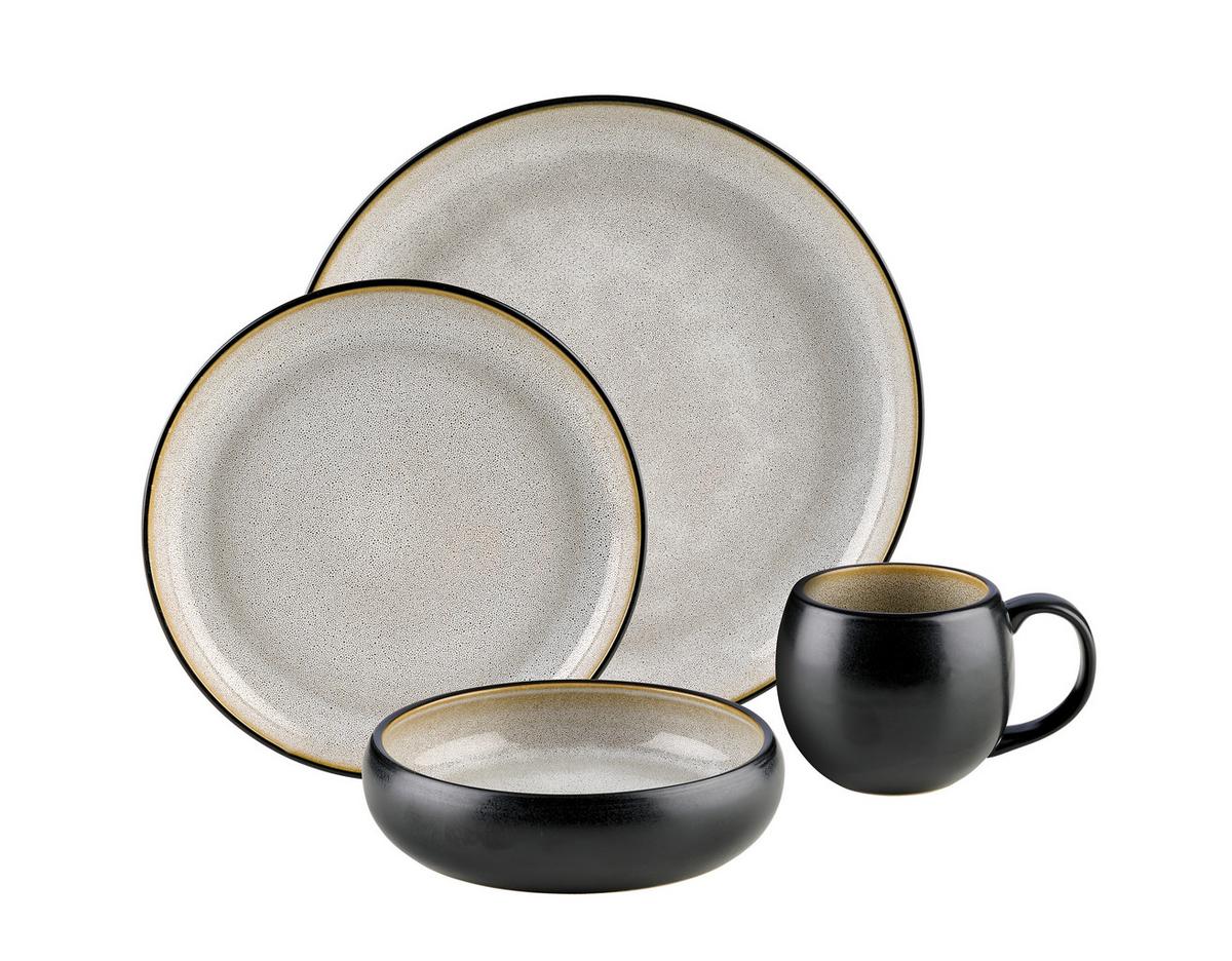 SERWIS OBIADOWO-ŚNIADANIOWY FARO SAND - kolor piaskowy, Design, ceramika - Novel