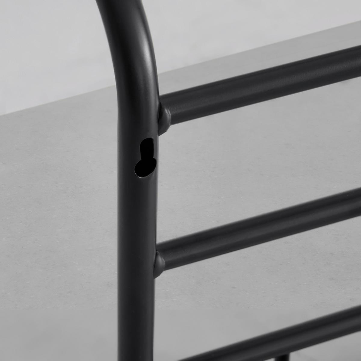 Wandgarderobe Pipe Schwarz - Schwarz, MODERN, Metall (80/28/28cm) - Mömax