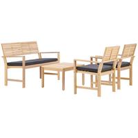 Lounge Garnitura Bergen, Barva Akacije, Temno Siva - temno siva/barve akacije, Moderno, tekstil/les (73cm) - Beldano
