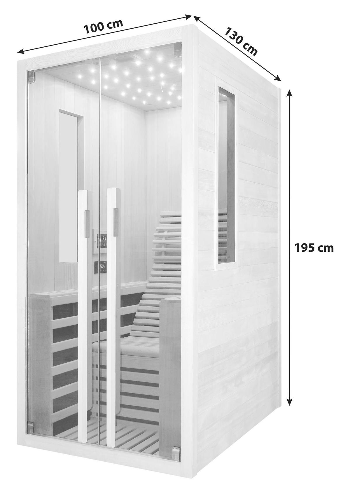 Infrarotkabine Carbon ca. 100x195x130cm - Naturfarben, Basics, Holz (100/195/130cm) - Sanotechnik