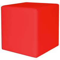 Tabure Colorfull Cube - rdeča/bež, Moderno, umetna masa/tekstil (40/40/42cm) - Mömax