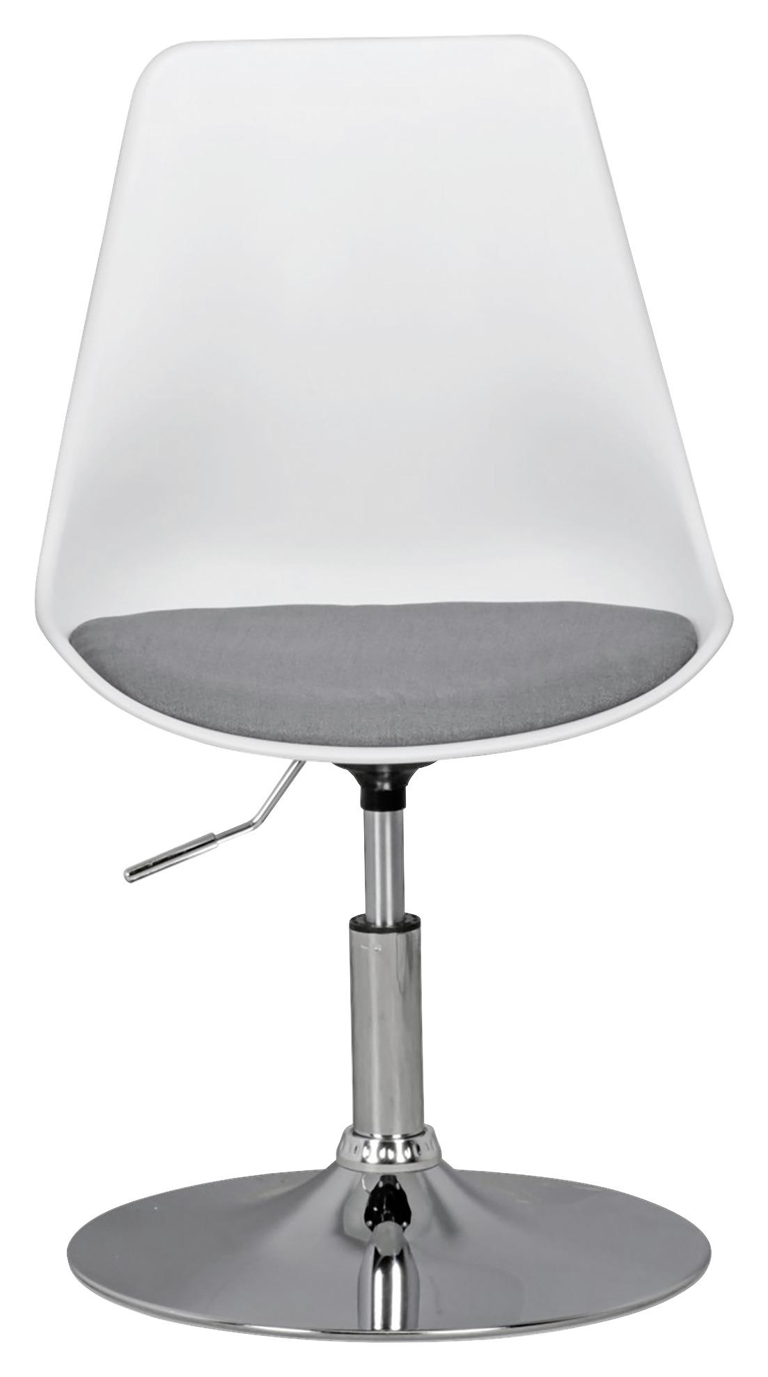 Mladinski Vrtljivi Stol Korsika - barve kroma/siva, Moderno, kovina/tekstil (46/88/46cm) - MID.YOU
