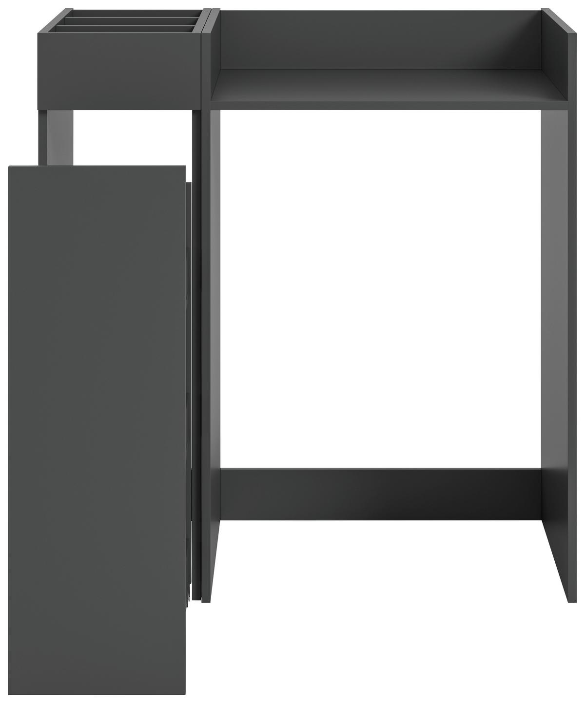 Element Za Perilicu Rublja Free - bijela/antracit, Basics, drvni materijal/plastika (95/101/60cm) - MID.YOU