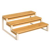 Etajeră pentru condimente extensibilă Ordera 2/1 - bej/culoare natur, Basics, lemn/metal (32/13,5/26cm)