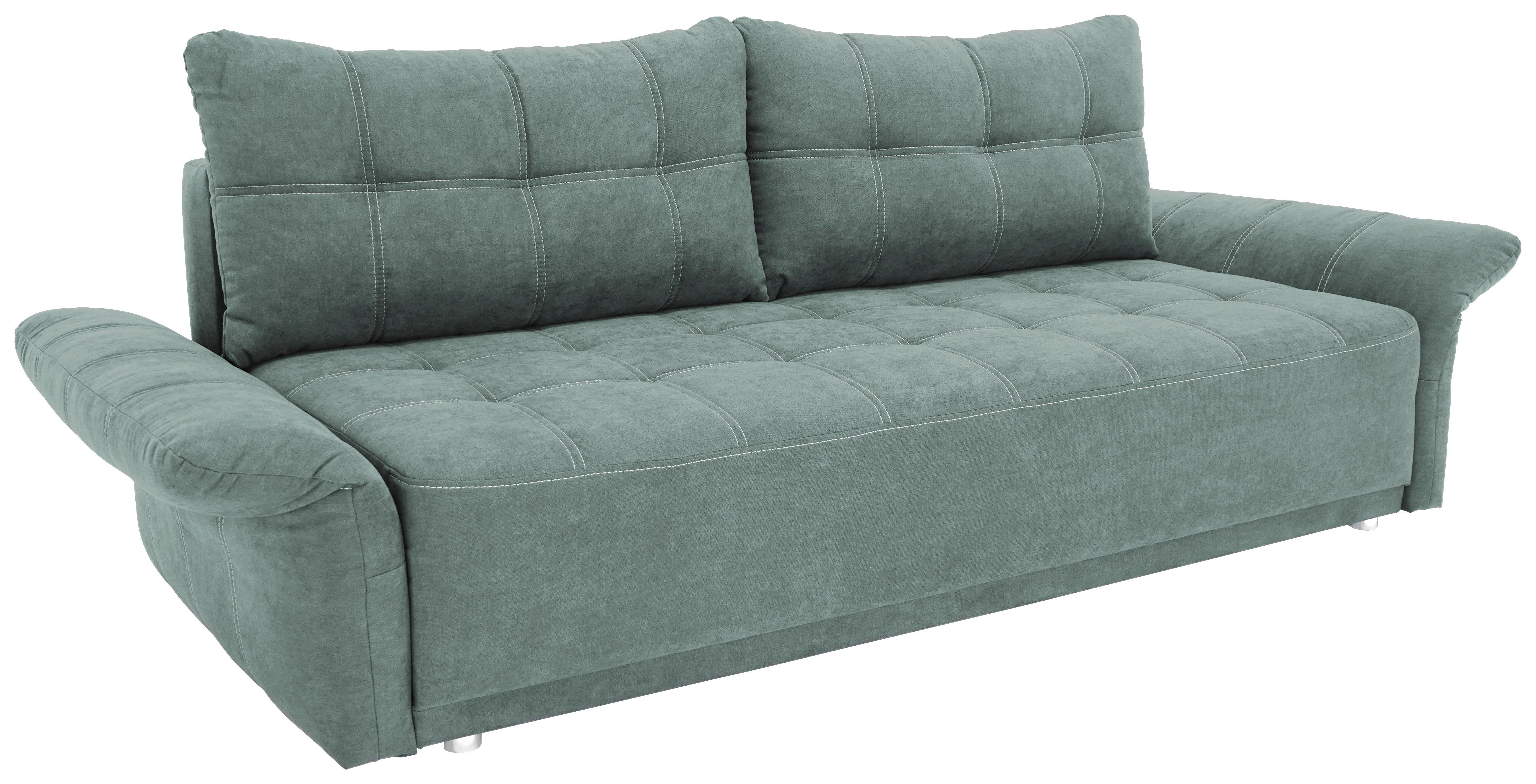 Canapea Bigsofa PASCAL - verde mentă, Basics, plastic/lemn (221/91/107cm) - Modern Living