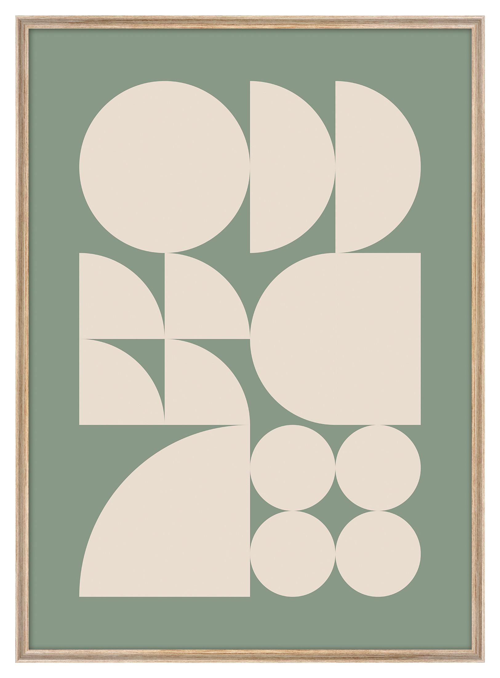 Slika Kenzo - barve hrasta/večbarvno, papir/leseni material (50/70cm) - Modern Living