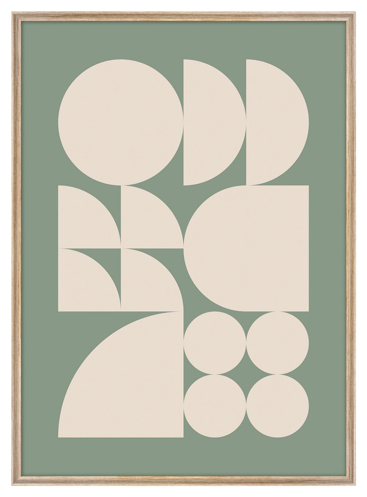 Slika Kenzo - barve hrasta/večbarvno, papir/leseni material (50/70cm) - Modern Living