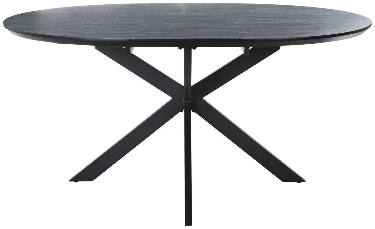 Masa ROTO - gri închis/negru, Modern, metal/material pe bază de lemn (120+40/76/120cm) - Mömax