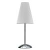 Tischleuchte Richard Bianco Weiß/Chrom max. 22 Watt - Chromfarben/Weiß, Design, Textil/Metall (20/54cm)