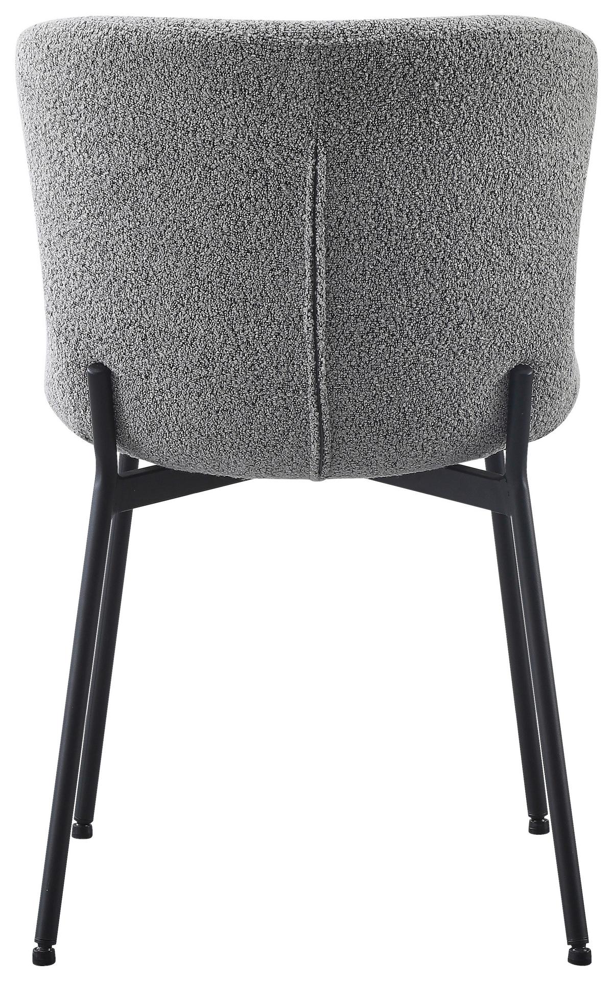 Stuhl Ava in Grau - Schwarz/Grau, MODERN, Textil/Metall (49/78/62cm) - Mömax