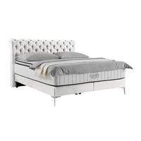 Boxspring Postelja Queen, Bež, Ca. 160x200cm - barve kroma/zlate barve, Konvencionalno, tekstil (160/200cm) - Premium Living