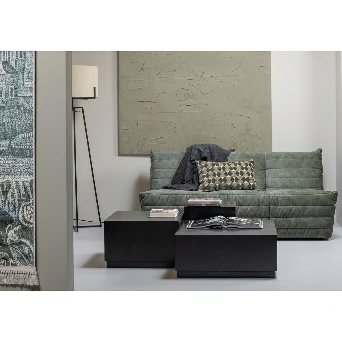 Beistelltisch PIM 3-tlg. Schwarz - Schwarz, Design, Holzwerkstoff - Livetastic