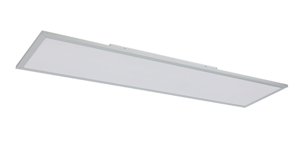 Led Mennyezeti Lámpa Cornelius - ezüstszínű/fehér, Modern, műanyag/fém (120/30/7,5cm) - Mömax