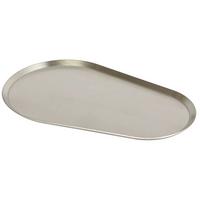 Tablett Chris in Edelstahlfarben - Edelstahlfarben, MODERN, Metall (15,2/0,5cm) - Premium Living