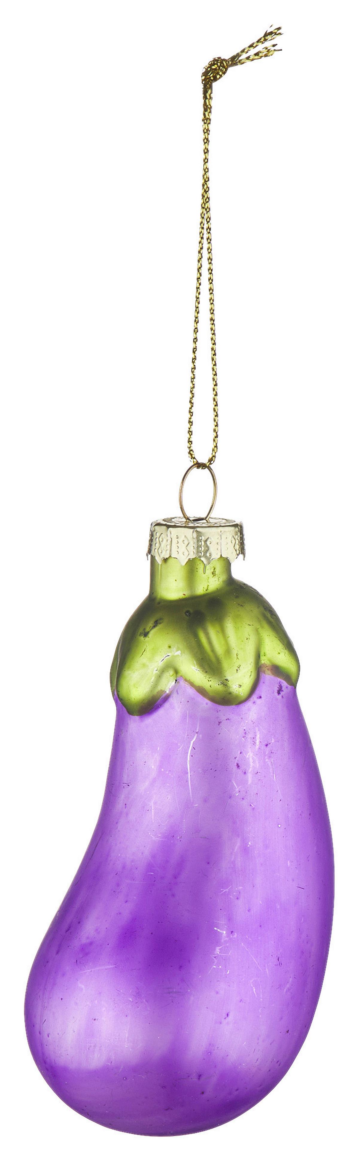 Christbaumanhänger Figures Grün/Lila - Lila/Grün, Glas (5/10/4,8cm) - Mömax