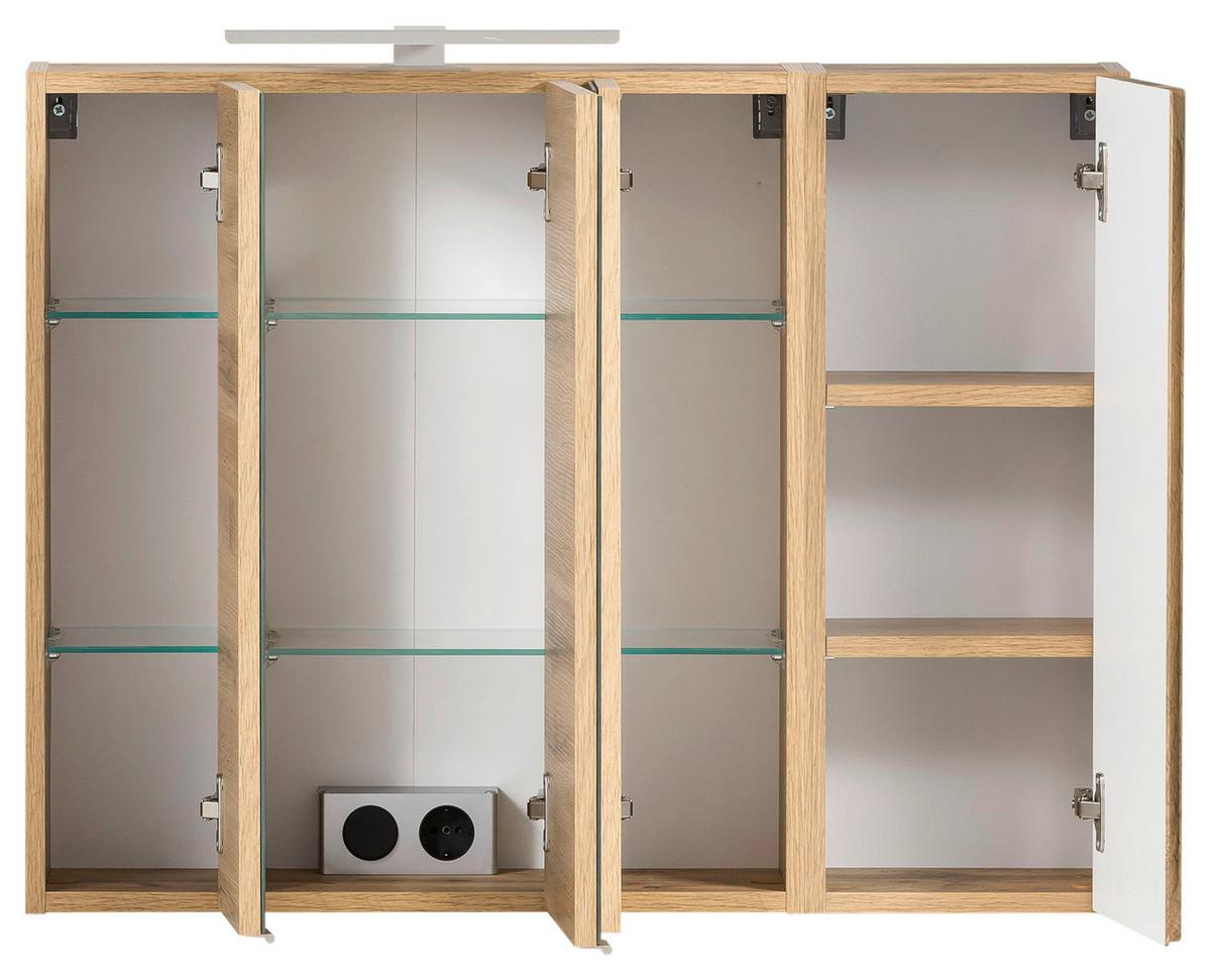 Spiegelschrank Varese ca. 85x64 cm Wotan Eiche Dekor - MODERN, Glas/Holzwerkstoff (85/64/20cm) - Held