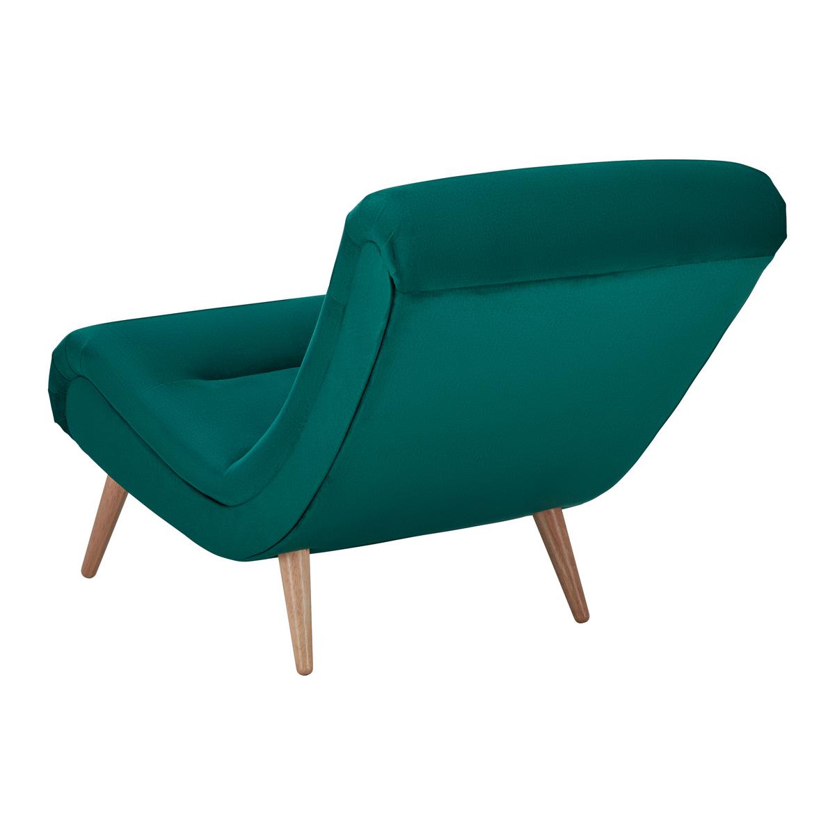 Sessel Jan Grün Samt - Naturfarben/Grün, MODERN, Holz/Textil (74/102/90cm) - Bessagi Home
